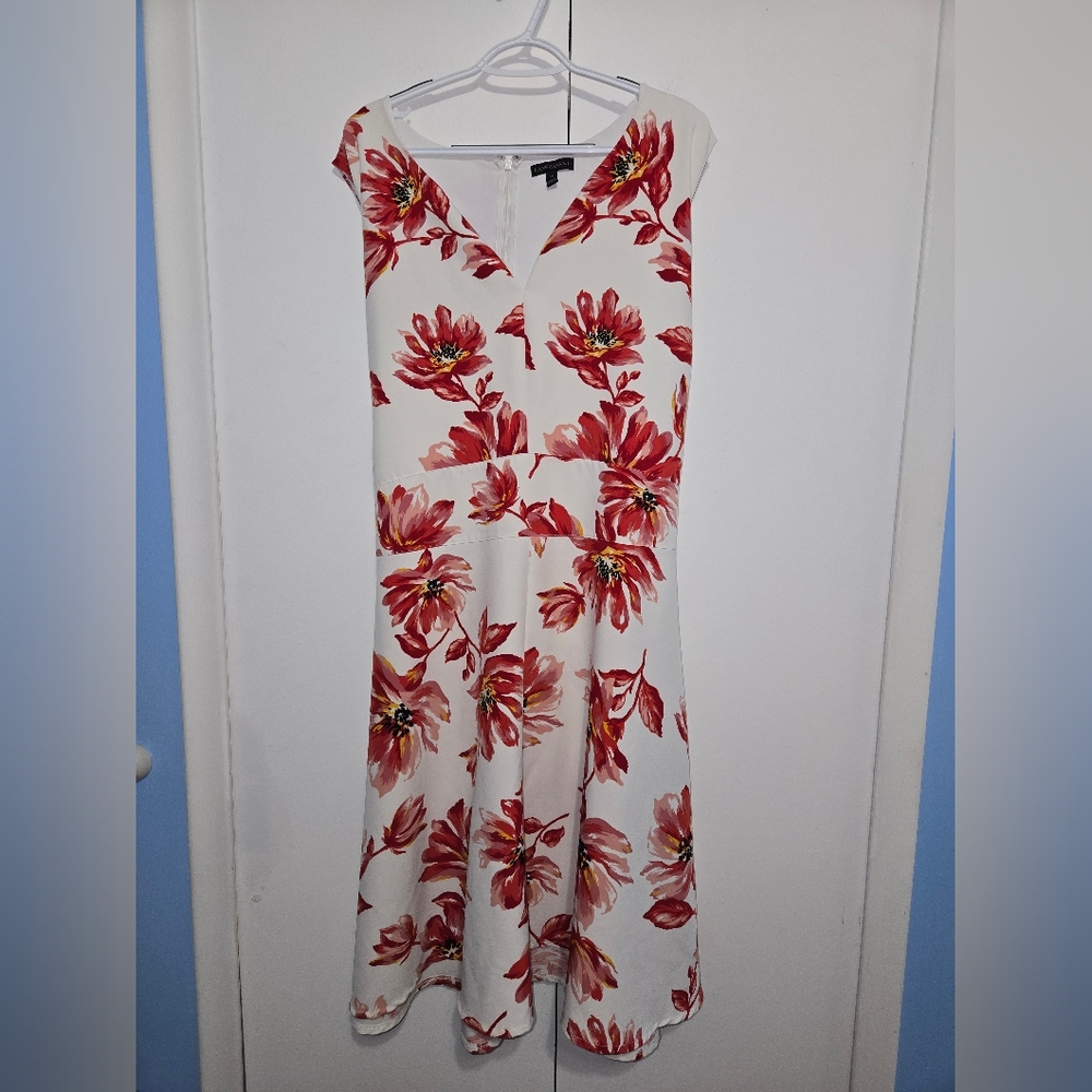 Lane Bryant‎ Women's Floral Sleeveless Tie in Back Dress Size 28